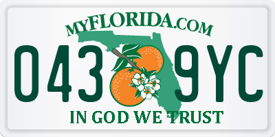 FL license plate 0439YC