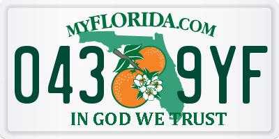 FL license plate 0439YF