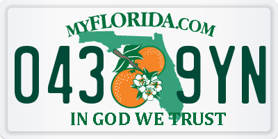 FL license plate 0439YN
