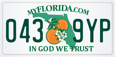 FL license plate 0439YP