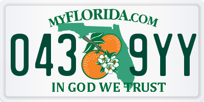 FL license plate 0439YY