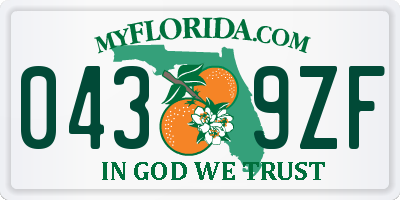 FL license plate 0439ZF