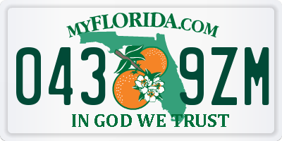 FL license plate 0439ZM