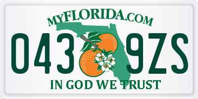 FL license plate 0439ZS