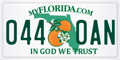 FL license plate 0440AN