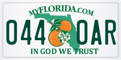 FL license plate 0440AR