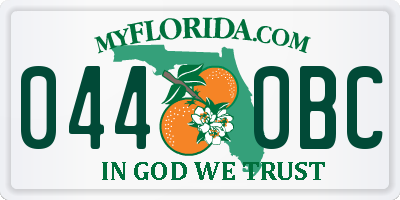 FL license plate 0440BC