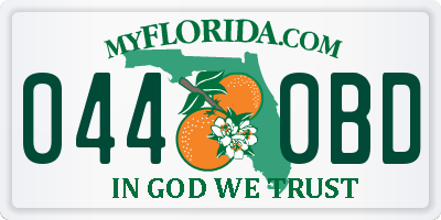 FL license plate 0440BD