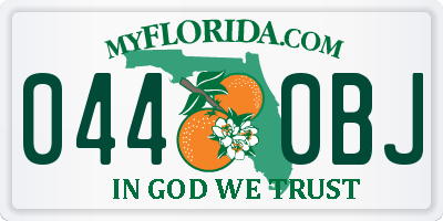 FL license plate 0440BJ
