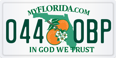 FL license plate 0440BP