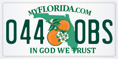 FL license plate 0440BS