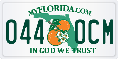 FL license plate 0440CM