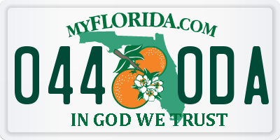 FL license plate 0440DA