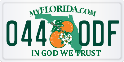 FL license plate 0440DF