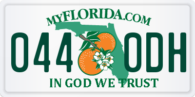 FL license plate 0440DH