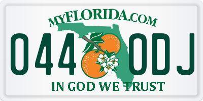 FL license plate 0440DJ