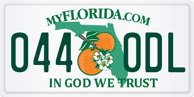 FL license plate 0440DL