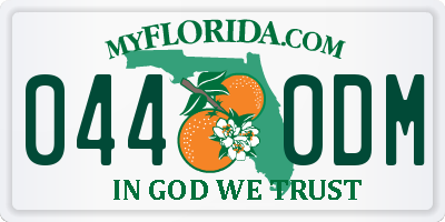 FL license plate 0440DM
