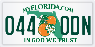 FL license plate 0440DN