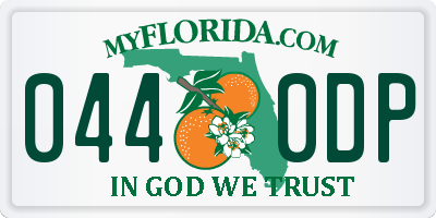 FL license plate 0440DP