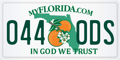 FL license plate 0440DS