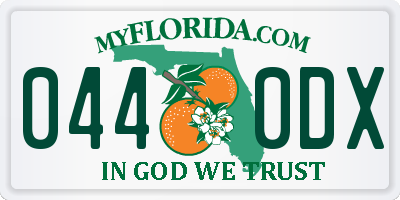 FL license plate 0440DX