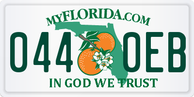 FL license plate 0440EB