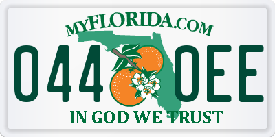 FL license plate 0440EE