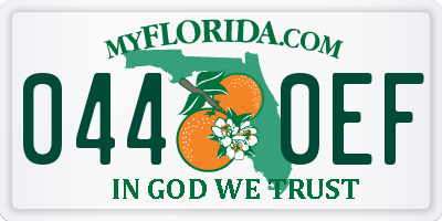 FL license plate 0440EF