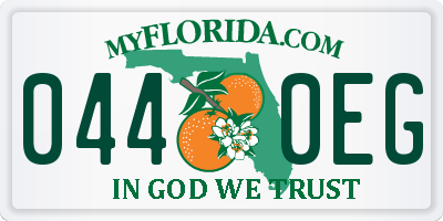 FL license plate 0440EG