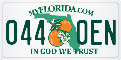 FL license plate 0440EN