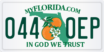 FL license plate 0440EP