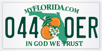 FL license plate 0440ER