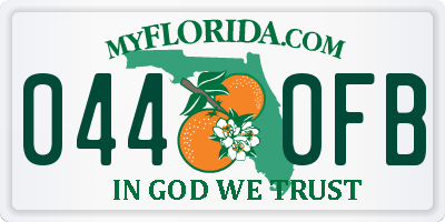 FL license plate 0440FB