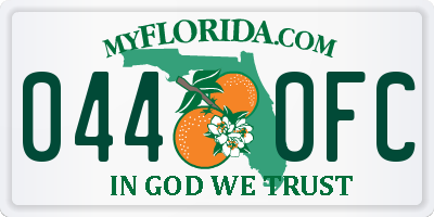 FL license plate 0440FC