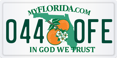 FL license plate 0440FE