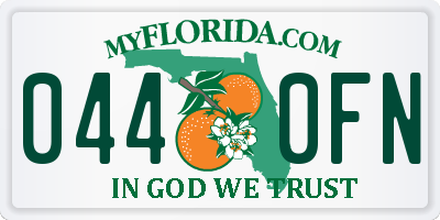 FL license plate 0440FN