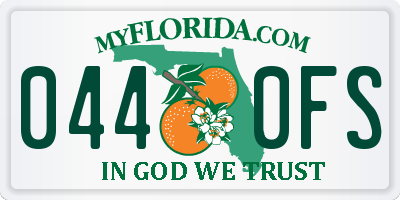 FL license plate 0440FS
