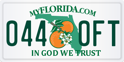 FL license plate 0440FT