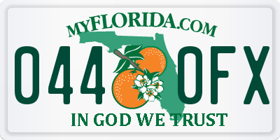 FL license plate 0440FX
