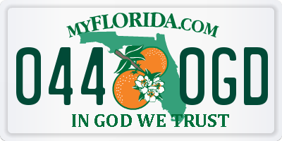 FL license plate 0440GD