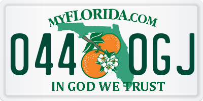 FL license plate 0440GJ