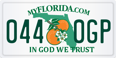 FL license plate 0440GP