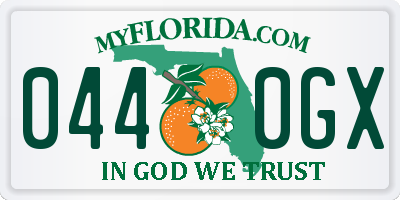 FL license plate 0440GX