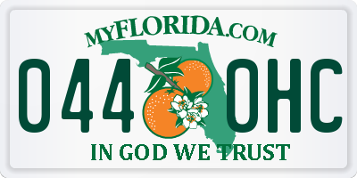 FL license plate 0440HC