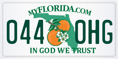 FL license plate 0440HG
