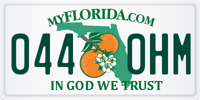 FL license plate 0440HM