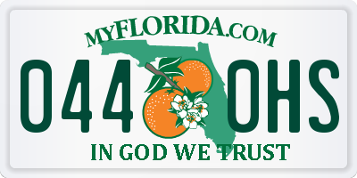 FL license plate 0440HS