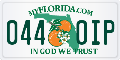 FL license plate 0440IP