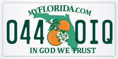 FL license plate 0440IQ
